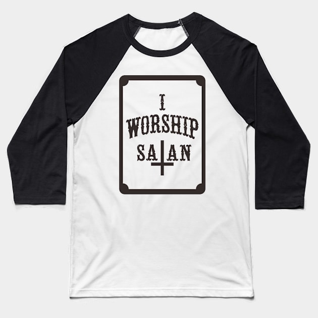 worship satan Baseball T-Shirt by bayufadhillah